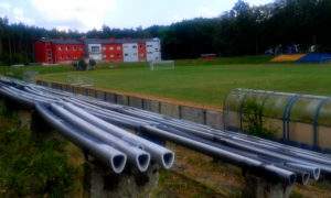 Trybuny stadionu w Lędzinach